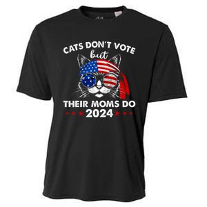 Cats DonT Vote But Their Moms Do Us Flag 2024 Election Cooling Performance Crew T-Shirt