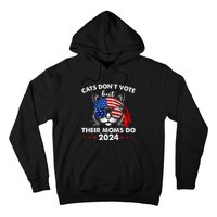 Cats DonT Vote But Their Moms Do Us Flag 2024 Election Hoodie