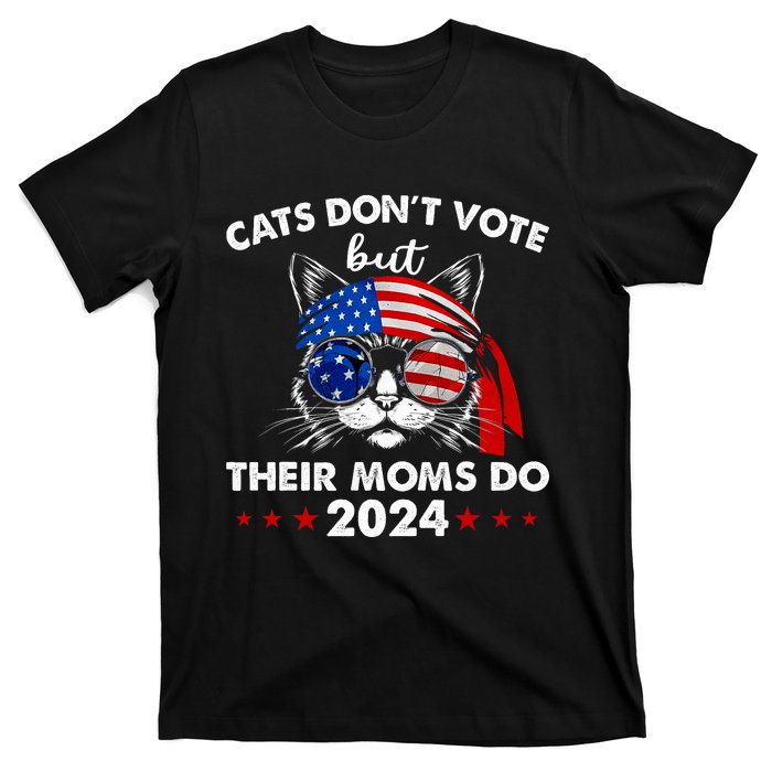 Cats DonT Vote But Their Moms Do Us Flag 2024 Election T-Shirt