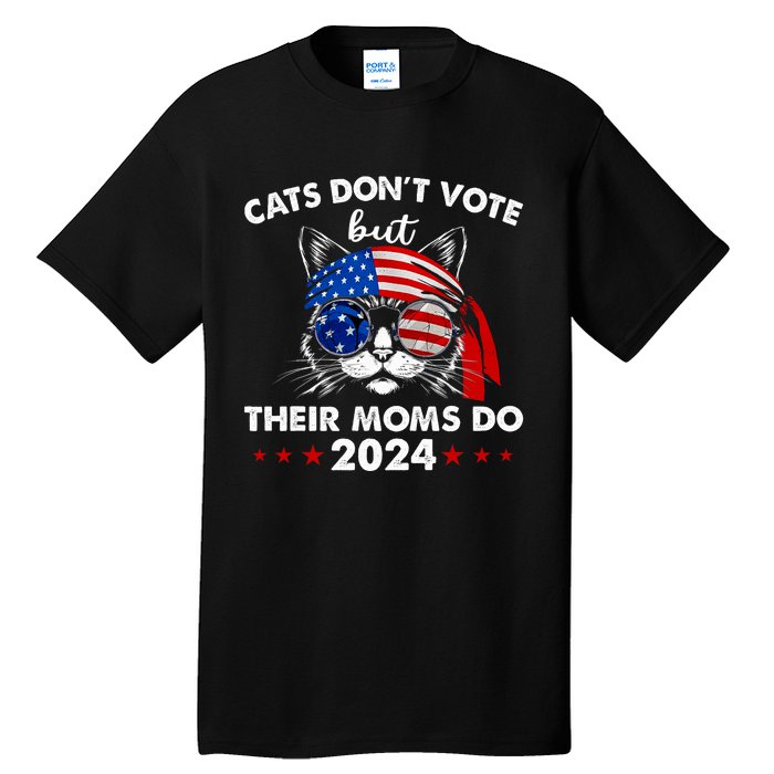 Cats DonT Vote But Their Moms Do Us Flag 2024 Election Tall T-Shirt