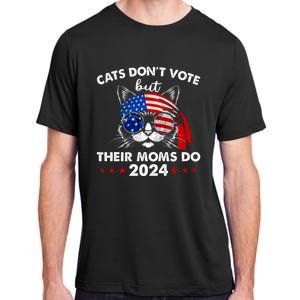 Cats DonT Vote But Their Moms Do Us Flag 2024 Election Adult ChromaSoft Performance T-Shirt