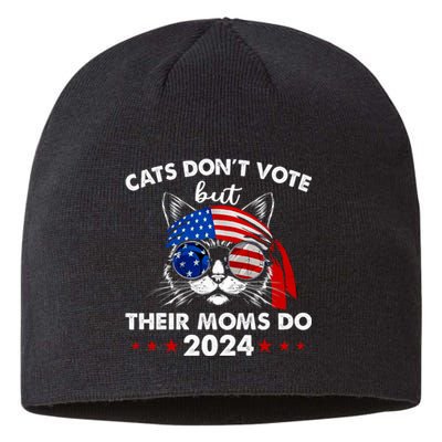 Cats DonT Vote But Their Moms Do Us Flag 2024 Election Sustainable Beanie