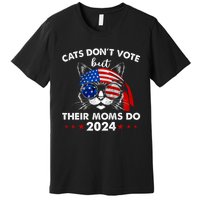 Cats DonT Vote But Their Moms Do Us Flag 2024 Election Premium T-Shirt