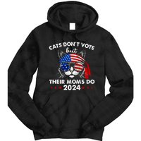 Cats DonT Vote But Their Moms Do Us Flag 2024 Election Tie Dye Hoodie