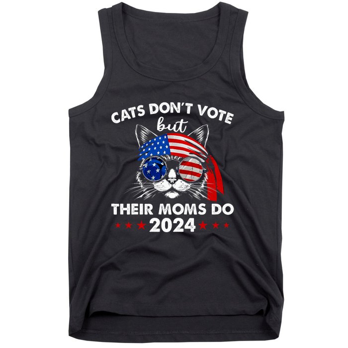 Cats DonT Vote But Their Moms Do Us Flag 2024 Election Tank Top