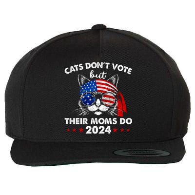 Cats DonT Vote But Their Moms Do Us Flag 2024 Election Wool Snapback Cap