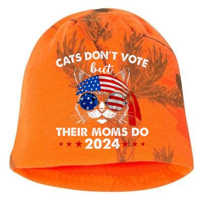 Cats DonT Vote But Their Moms Do Us Flag 2024 Election Kati - Camo Knit Beanie