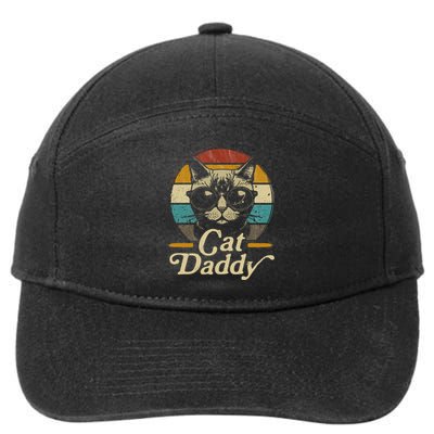 Cat Daddy Vintage 80s Style Cat Retro Sunglasses 7-Panel Snapback Hat