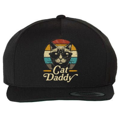 Cat Daddy Vintage 80s Style Cat Retro Sunglasses Wool Snapback Cap