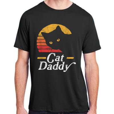 Cat Daddy Vintage Eighties Style Cat Retro Distressed Adult ChromaSoft Performance T-Shirt