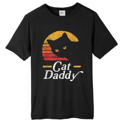 Cat Daddy Vintage Eighties Style Cat Retro Distressed Tall Fusion ChromaSoft Performance T-Shirt