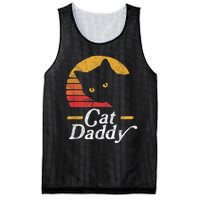 Cat Daddy Vintage Eighties Style Cat Retro Distressed Mesh Reversible Basketball Jersey Tank