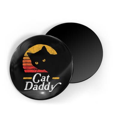 Cat Daddy Vintage Eighties Style Cat Retro Distressed Magnet