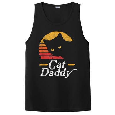 Cat Daddy Vintage Eighties Style Cat Retro Distressed PosiCharge Competitor Tank