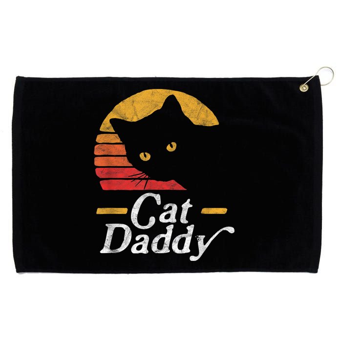 Cat Daddy Vintage Eighties Style Cat Retro Distressed Grommeted Golf Towel