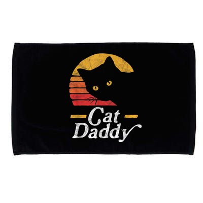 Cat Daddy Vintage Eighties Style Cat Retro Distressed Microfiber Hand Towel