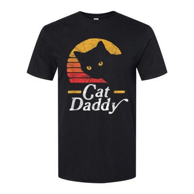 Cat Daddy Vintage Eighties Style Cat Retro Distressed Softstyle CVC T-Shirt