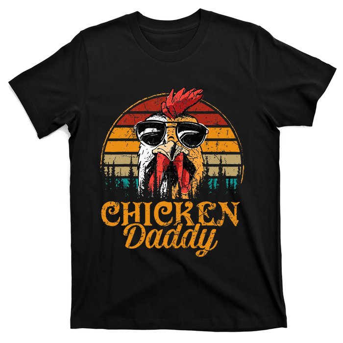 Chicken Daddy Vintage Poultry Farmer Funny Fathers Day T-Shirt