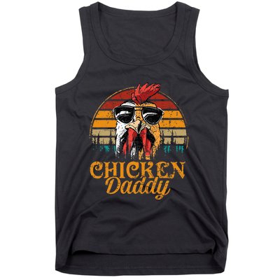 Chicken Daddy Vintage Poultry Farmer Funny Fathers Day Tank Top