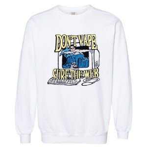 Caucasianjames Don’t Vape Surf The Web Garment-Dyed Sweatshirt