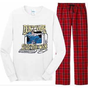 Caucasianjames Don’t Vape Surf The Web Long Sleeve Pajama Set