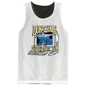 Caucasianjames Don’t Vape Surf The Web Mesh Reversible Basketball Jersey Tank