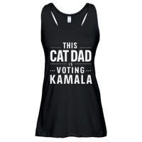 Cat Dad Voting For Kamala President Harris 2024 Vote Blue Ladies Essential Flowy Tank