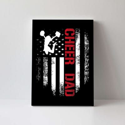 Cheer Dad Vintage American Flag Canvas