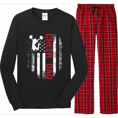 Cheer Dad Vintage American Flag Long Sleeve Pajama Set