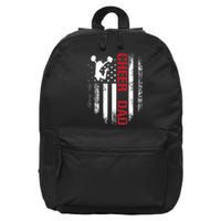 Cheer Dad Vintage American Flag 16 in Basic Backpack