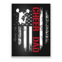 Cheer Dad Vintage American Flag Poster