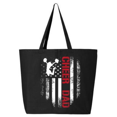 Cheer Dad Vintage American Flag 25L Jumbo Tote