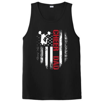 Cheer Dad Vintage American Flag PosiCharge Competitor Tank