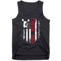 Cheer Dad Vintage American Flag Tank Top