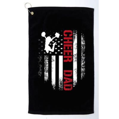 Cheer Dad Vintage American Flag Platinum Collection Golf Towel