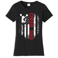 Cheer Dad Vintage American Flag Women's T-Shirt