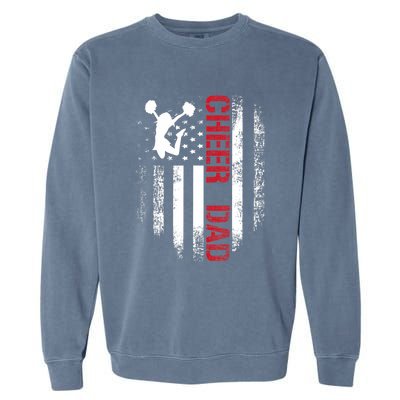 Cheer Dad Vintage American Flag Garment-Dyed Sweatshirt