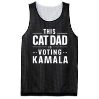 Cat Dad Voting For Kamala President Harris 2024 Vote Blue Mesh Reversible Basketball Jersey Tank