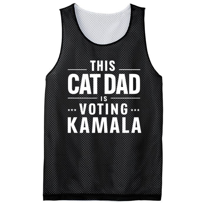 Cat Dad Voting For Kamala President Harris 2024 Vote Blue Mesh Reversible Basketball Jersey Tank