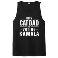 Cat Dad Voting For Kamala President Harris 2024 Vote Blue PosiCharge Competitor Tank