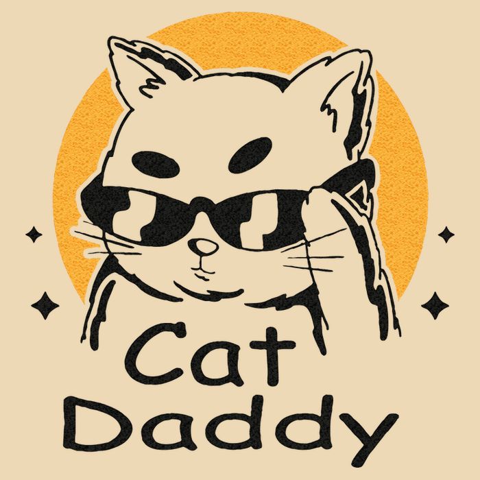 Cat Daddy Vintage Eighties Style Cat Retro Distressed Bag