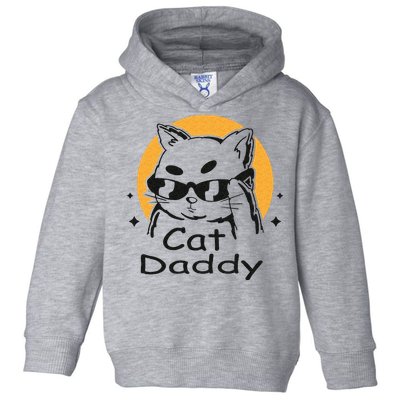 Cat Daddy Vintage Eighties Style Cat Retro Distressed Toddler Hoodie