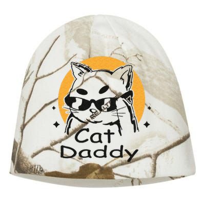 Cat Daddy Vintage Eighties Style Cat Retro Distressed Kati - Camo Knit Beanie