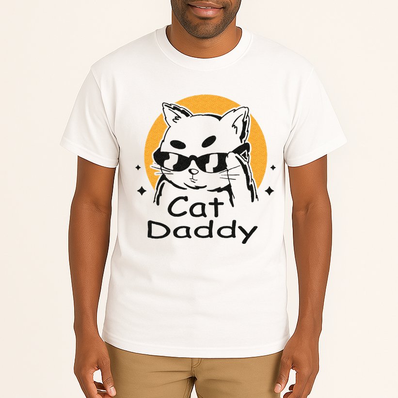 Cat Daddy Vintage Eighties Style Cat Retro Distressed Tall T-Shirt