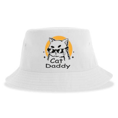 Cat Daddy Vintage Eighties Style Cat Retro Distressed Sustainable Bucket Hat