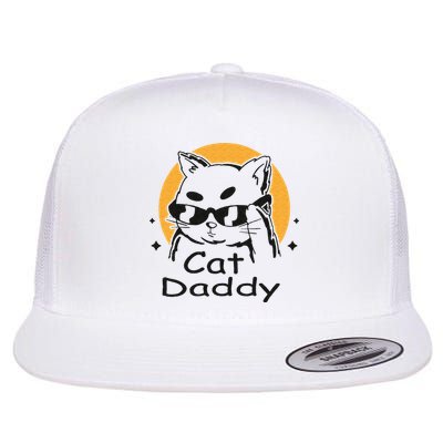 Cat Daddy Vintage Eighties Style Cat Retro Distressed Flatbill Hat