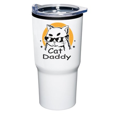 Cat Daddy Vintage Eighties Style Cat Retro Distressed Tumbler