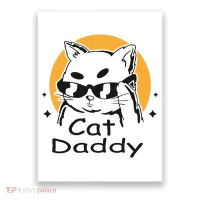 Cat Daddy Vintage Eighties Style Cat Retro Distressed Poster