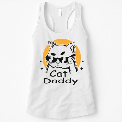 Cat Daddy Vintage Eighties Style Cat Retro Distressed Womens Tank Top