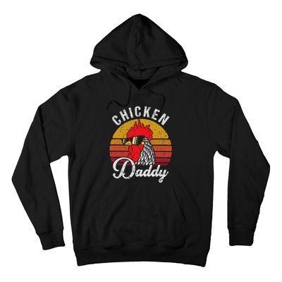 Chicken Daddy Vintage Style Chicken Dad Poultry Funny Farmer Hoodie